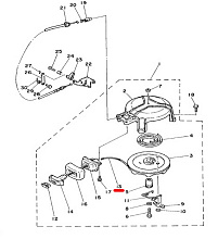 Веревка стартера Ямаха 5 л.с.