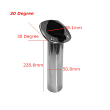 Держатель удилища, врезной (нержавейка)