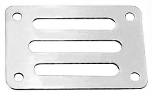 Решетка-накладка на сливное отверстие, прямоугольная малая, нерж., арт. OL1700