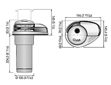 Якорная электрическая лебедка с барабаном Prince DP2E 12В, 500Вт, цепь/трос 6 мм