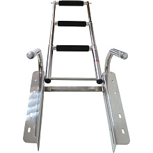 Трап телескопич. выдвижной с фиксатором Ho Star Limited S S316, 3 ступеньки, 280 мм (черный пластик)