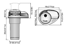 Якорная электрическая лебедка с барабаном Prince DP2E 12В, 800Вт, цепь/трос 8 мм