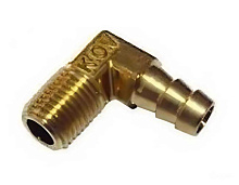 Коннектор топливный Г-образный в бак "елочка", резьба 1/4'' NPT, Omax 