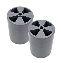 Ролики пластиковые Ø 75х105 мм на ложементы лодочного прицепа, 2 шт., серые