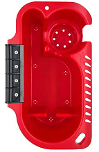 Органайзер для лодки ПВХ на ликтрос, красный с черным креплением