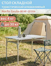 Стол складной алюминиевый Norfin (Норфин) Gaula–М NF-20306 (90x60x70 см)