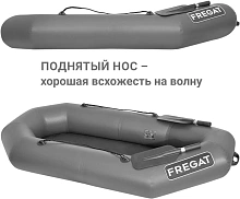 Надувная лодка ПВХ Фрегат М-1 Оптима Лайт (гребки), серый