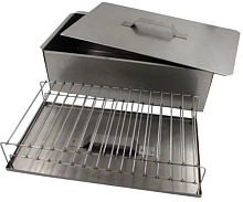 Коптильня двухярусная с поддоном, 480х280х160 мм. (сталь 0.8 мм.)