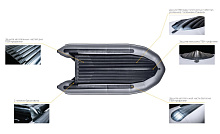 Надувная лодка ПВХ Апачи 3700 НДНД графит