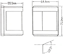 Огонь ходовой светодиодный (красный), черный корпус, арт. 10269213