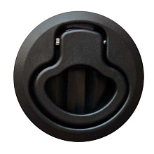 Ручка-защелка врезная 61 мм, черный пластик