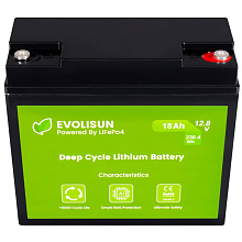 Аккумуляторная батарея Evolisun LiFePO4, 12,8 V, 18 Ah