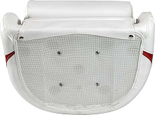 Кресло Premium Captain's Bucket мягкое виниловое с болстером, белый/красный