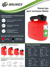 Канистра усиленная для ГСМ PROFI, 5 л.