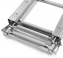 Трап телескопический выдвижной с фиксатором, 3 ступеньки, 291 мм. (серый пластик)