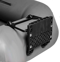 Надувная лодка ПВХ Шкипер А280НТ, надувное дно + транец, серый