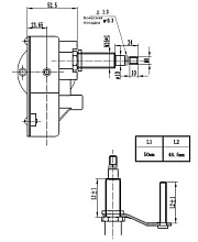 Электропривод стеклоочистителя W.E с адаптером, 24В, посадка М8-10, L рез. 50 мм, 45–105°