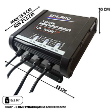 Зарядное устройство SEA-PRO ТЕ4-0333B, 3х12В, 10А (для любого типа АКБ)