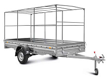 Тент с каркасом 301415 (высокий, H=1500 мм) для бортовых прицепов МЗСА 817711.022 / 025