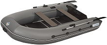 Надувная лодка ПВХ Лоцман 320 ЖС (жесткая слань, киль), серый/темно-серый