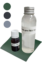 Ремнабор клей для ПВХ 100 мл + отвердитель 10 мл + ПВХ латка 200х200 мм