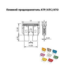 Блок на 4 предохранителя с крышкой и индикацией 