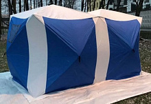 Палатка для зимней рыбалки КУБ 4.0х2.0х2.15 м. утепленная