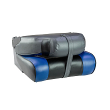 Кресло складное виниловое (75157, синий-угольный-черный)