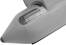 Надувная лодка ПВХ Роджер Стандарт 3000 с привальным брусом, серый