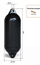 Кранец швартовый BUOY Classic Ø210x640 мм