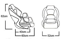 Кресло Delux Sport Flip Up мягкое виниловое с болстером, угольный/серый