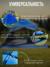 Шатер тент CoolWalk CW 1630, с дном, 300х300х190 см