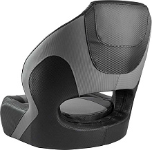 Кресло Deluxe Carbon мягкое виниловое с болстером, черный/серый