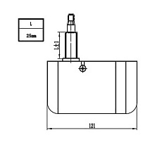 Электропривод стеклоочистителя W.E в корпусе, 12В, посадка М8-10, 45–105°