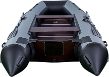 Надувная лодка ПВХ RiverBoats RB 350 (серо-черный, киль, слань)