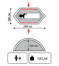 Палатка одноместная Tramp Bicycle Light 1 V2