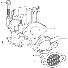 Впускной (всасывающий) коллектор Suzuki DF5