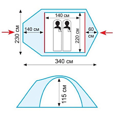Палатка двухместная Tramp Colibri Plus 2 V2