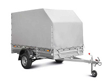 Тент с каркасом 301415 С (высокий, со скосом 45°, H=1500 мм) для бортовых прицепов МЗСА 817711.022 / 025