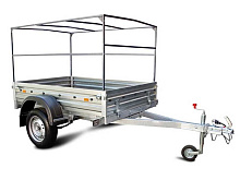 Тент с каркасом 191211 (средний, H=1100/1300 мм) для бортовых прицепов МЗСА 817710.022 / 024 / 026 