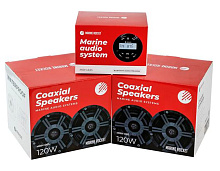 Аудиосистема Marine Rocket MRH-833 (комплект 4DP), темная платина