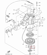 Стопор-упор стартера Yamaha F4-F6