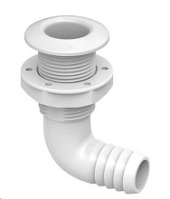 Разъем водосброса угловой с обратным клапаном под шланг 19 мм