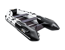Надувная лодка Ривьера Максима 3400 СК "Комби" светло-серый / черный