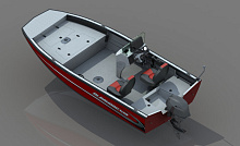 Лодка алюминиевая Альбакор 410 FISH с консолью