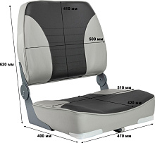 Кресло складное XXL (Spring, серый/темно-серый)