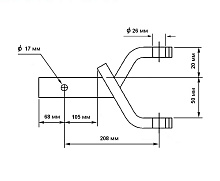 Кронштейн фаркопа (ТСУ), 2722 кг., понижение 50 мм.