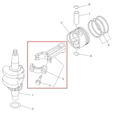 Шатун в сборе Yamaha F4-F6, Sea-Pro