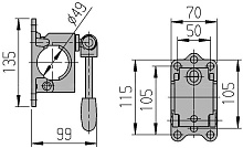 Хомут опорного колеса d=48 мм. AL-KO (откидная рукоятка)