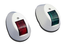 Огни ходовые комплект (красный, зеленый), бел. корпус